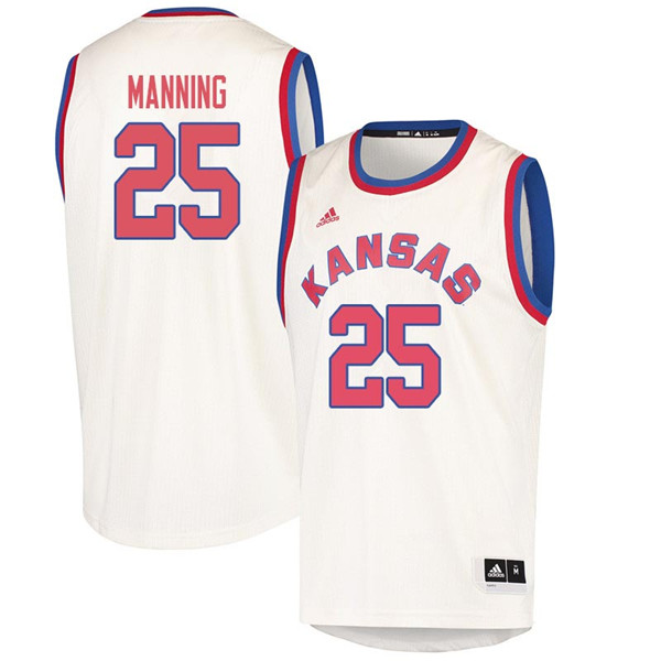 Men #25 Danny Manning Kansas Jayhawks 2018 Hardwood Classic College Basketball Jerseys Sale-Cream - Click Image to Close
